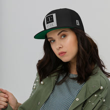 Load image into Gallery viewer, Embroidered Flat Bill Snapback Cap Black Streetwear Yupoong The Ascension High Fashion CODE THE ASCENSION HIGH FASHION