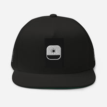 Load image into Gallery viewer, Embroidered Flat Bill Snapcack Cap Black Streerwear Yupoong The Ascension High Fashion BLACK SUN THE ASCENSION HIGH FASHION