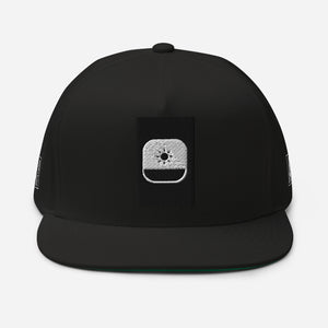 Embroidered Flat Bill Snapcack Cap Black Streerwear Yupoong The Ascension High Fashion BLACK SUN THE ASCENSION HIGH FASHION