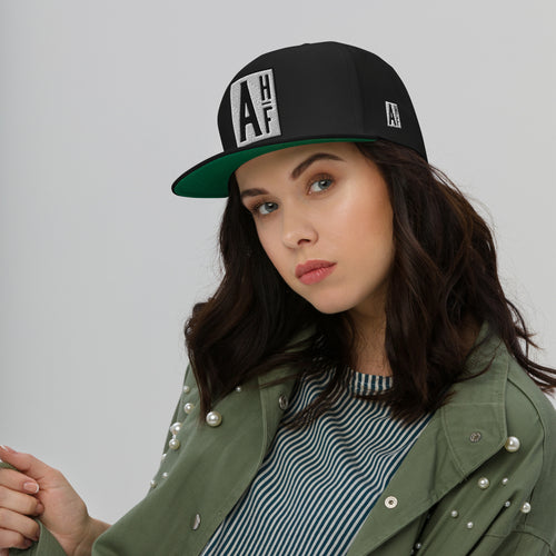 Embroidered Flat Bill Snapback Cap Black Streetwear Yupoong The Ascension High Fashion LOGO THE ASCENSION HIGH FASHION