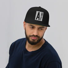 Load image into Gallery viewer, Embroidered Flat Bill Snapback Cap Black Streetwear Yupoong The Ascension High Fashion LOGO THE ASCENSION HIGH FASHION