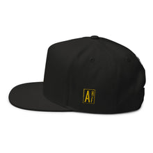 Load image into Gallery viewer, Embroidered Black Flat Bill Cap Snapback Streetwear Yupoong Ascension High Fashion Power THE ASCENSION HIGH FASHION