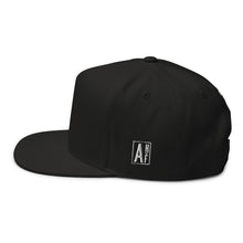 Load image into Gallery viewer, Embroidered Flat Bill Snapcack Cap Black Streerwear Yupoong The Ascension High Fashion BLACK SUN THE ASCENSION HIGH FASHION