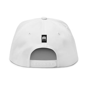 Embroidered Flat Bill Snapback  Cap White Streetwear Yuponng Ascension High Fashion CODE THE ASCENSION HIGH FASHION