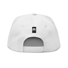 Load image into Gallery viewer, Embroidered Flat Bill Snapback Cap White Streetwear Yupoong The Ascension High Fashion WHITE SUN THE ASCENSION HIGH FASHION