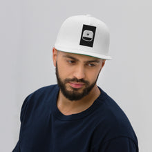 Load image into Gallery viewer, Embroidered Flat Bill Snapback Cap White Streetwear Yupoong The Ascension High Fashion WHITE SUN THE ASCENSION HIGH FASHION