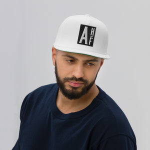 Embroidered Flat Bill Snapback Cap White Streetwear Yupoong The Ascension High Fashion LOGO THE ASCENSION HIGH FASHION