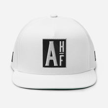 Load image into Gallery viewer, Embroidered Flat Bill Snapback Cap White Streetwear Yupoong The Ascension High Fashion LOGO THE ASCENSION HIGH FASHION