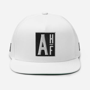 Embroidered Flat Bill Snapback Cap White Streetwear Yupoong The Ascension High Fashion LOGO THE ASCENSION HIGH FASHION