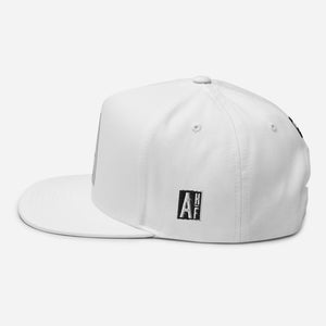 Embroidered Flat Bill Snapback  Cap White Streetwear Yuponng Ascension High Fashion CODE THE ASCENSION HIGH FASHION