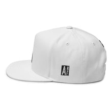 Load image into Gallery viewer, Embroidered Flat Bill Snapback Cap White Streetwear Yupoong The Ascension High Fashion WHITE SUN THE ASCENSION HIGH FASHION