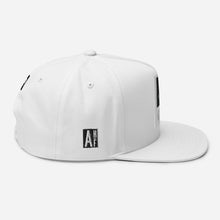 Load image into Gallery viewer, Embroidered Flat Bill Snapback  Cap White Streetwear Yuponng Ascension High Fashion CODE THE ASCENSION HIGH FASHION